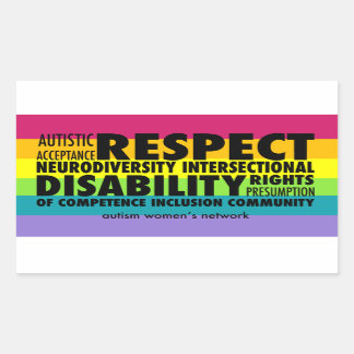 Rectangulaire Sticker Rainbow Pride AWN