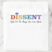 Rectangulaire Sticker RBG de dissidence (Sac)