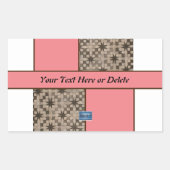 Rectangulaire Sticker Rec. (Peach LED S.C.C.) RFPMDesigns ©️ 202 (Devant)