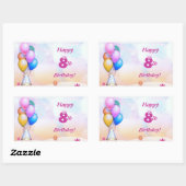 Rectangulaire Sticker Rectangle Anniversaire de enfant (Feuille)