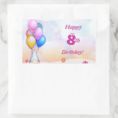 Rectangulaire Sticker Rectangle Anniversaire de enfant (Sac)