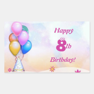 Rectangulaire Sticker Rectangle Anniversaire de enfant