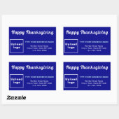 Rectangulaire Sticker Rectangle bleu de Thanksgiving pour l'entr (Feuille)