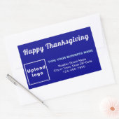 Rectangulaire Sticker Rectangle bleu de Thanksgiving pour l'entr (Enveloppe)