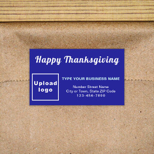 Rectangulaire Sticker Rectangle bleu de Thanksgiving pour l'entr