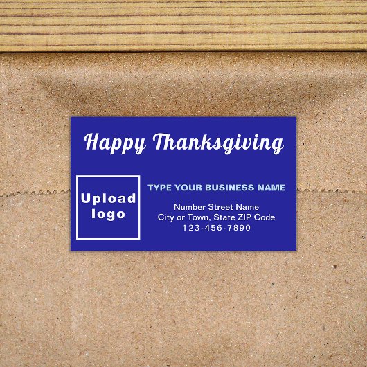 Rectangulaire Sticker Rectangle bleu de Thanksgiving pour l'entr