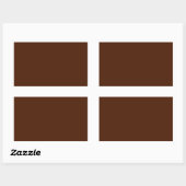 Rectangulaire Sticker Rectangle Brown (Feuille)