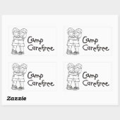 Rectangulaire Sticker (rectangle) | Camp Carefree (Feuille)
