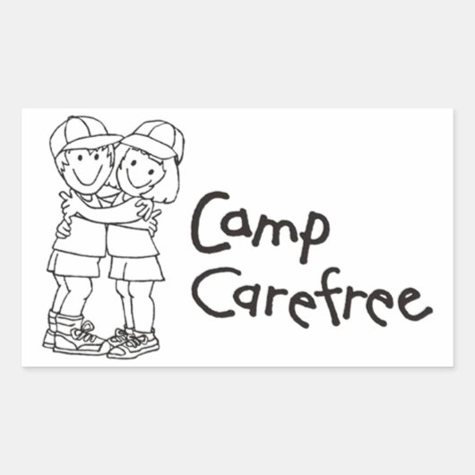 Rectangulaire Sticker (rectangle) | Camp Carefree (Devant)