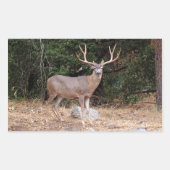 Rectangulaire Sticker Rectangle cerf (Devant)