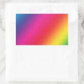 Rectangulaire Sticker Rectangle couleur arc-en-ciel (Sac)