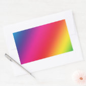 Rectangulaire Sticker Rectangle couleur arc-en-ciel (Enveloppe)