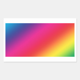 Rectangulaire Sticker Rectangle couleur arc-en-ciel