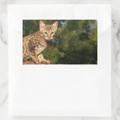 Rectangulaire Sticker Rectangle de chat Savannah (Sac)