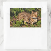 Rectangulaire Sticker Rectangle de chat Savannah (Sac)