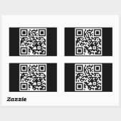 Rectangulaire Sticker Rectangle de code QR uniquement (Feuille)