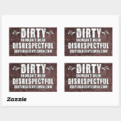 Rectangulaire Sticker Rectangle de la devise des anciens hommes (Feuille)