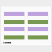 Rectangulaire Sticker Rectangle de la Genderqueer Pride (Feuille)