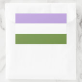 Rectangulaire Sticker Rectangle de la Genderqueer Pride (Sac)