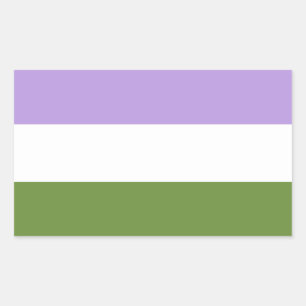 Rectangulaire Sticker Rectangle de la Genderqueer Pride