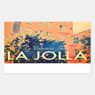 Rectangulaire Sticker Rectangle de l'hôtel Vintage La Valencia