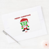 Rectangulaire Sticker Rectangle de Père Noël FrankenCheese (Enveloppe)