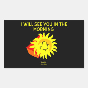 Rectangulaire Sticker Rectangle dim de bonne nuit