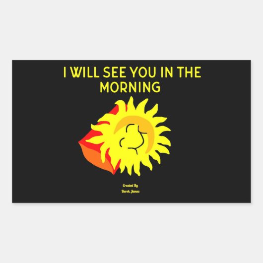 Rectangulaire Sticker Rectangle dim de bonne nuit (Devant)