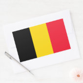 Rectangulaire Sticker Rectangle Drapeau Belgique (Enveloppe)