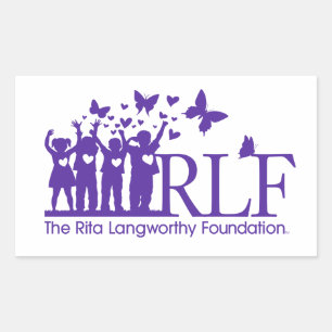Rectangulaire Sticker Rectangle du logo de signature RLF, brilla