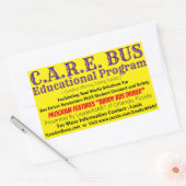 Rectangulaire Sticker rectangle du programme éducatif C.A.R.E. B (Enveloppe)