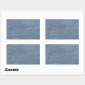 Rectangulaire Sticker Rectangle en marbre bleu (Feuille)