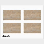 Rectangulaire Sticker Rectangle en marbre Brown rouillé (Feuille)