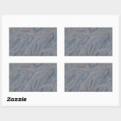 Rectangulaire Sticker Rectangle en marbre noir (Feuille)