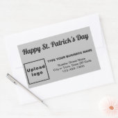 Rectangulaire Sticker Rectangle Entreprise Saint Patrick gris (Enveloppe)