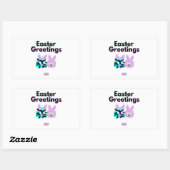 Rectangulaire Sticker Rectangle Fuzzies Bunny (Feuille)