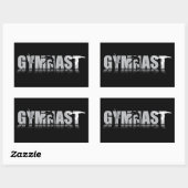 Rectangulaire Sticker Rectangle GYMNAST (Feuille)