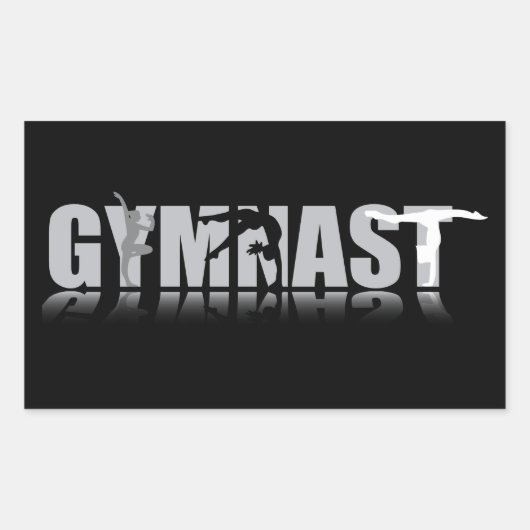 Rectangulaire Sticker Rectangle GYMNAST (Devant)