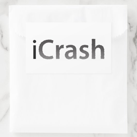 Rectangulaire sticker rectangle iCrash (Sac)