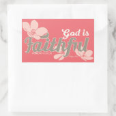 Rectangulaire Sticker rectangle, Inspirationnel, Foi, corail (Sac)