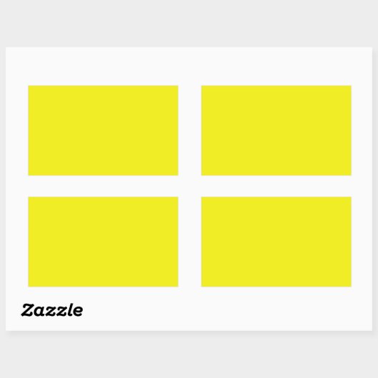 Rectangulaire Sticker Rectangle jaune vif (Feuille)