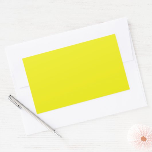 Rectangulaire Sticker Rectangle jaune vif (Enveloppe)