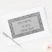 Rectangulaire Sticker Rectangle KNIT JACQUARD GRAS + Texte (Enveloppe)