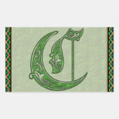 Rectangulaire Sticker Rectangle Lettre C (Devant)