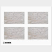 Rectangulaire Sticker Rectangle Marbre blanc (Feuille)