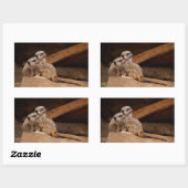 Rectangulaire Sticker Rectangle Meerkat (Feuille)