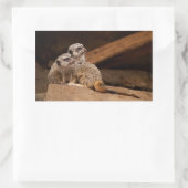 Rectangulaire Sticker Rectangle Meerkat (Sac)