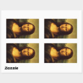 Rectangulaire Sticker Rectangle Mona Lisa (Feuille)