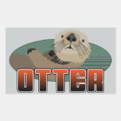 Rectangulaire Sticker Rectangle OTTER (Devant)