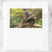 Rectangulaire Sticker Rectangle singe (Sac)